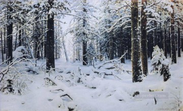 Paisaje clásico de invierno Ivan Ivanovich Pinturas al óleo